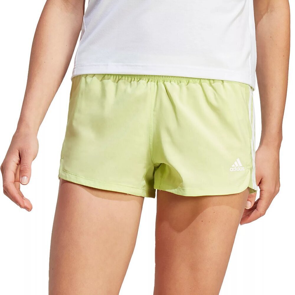 NWT Adidas 3-Stripes Lime Green Pacer Woven Training Shorts